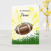 Carte d'anniversaire de football partenaire (Fleur jaune)
