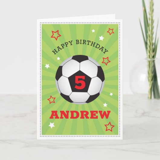 Carte d'anniversaire de football personnalisée (Devant)