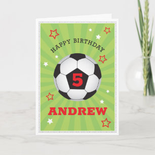 Carte d'anniversaire de football personnalisée