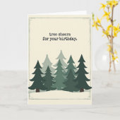 Carte d'anniversaire de forêt stylisée (Fleur jaune)