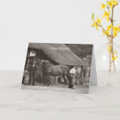 Carte d'anniversaire de forgeron du village (Fleur jaune)