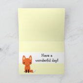 Carte d'anniversaire de Fox simple (Intérieur)