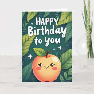 Carte d'anniversaire de fruit botanique