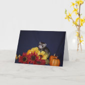 Carte d'anniversaire de furet (Fleur jaune)