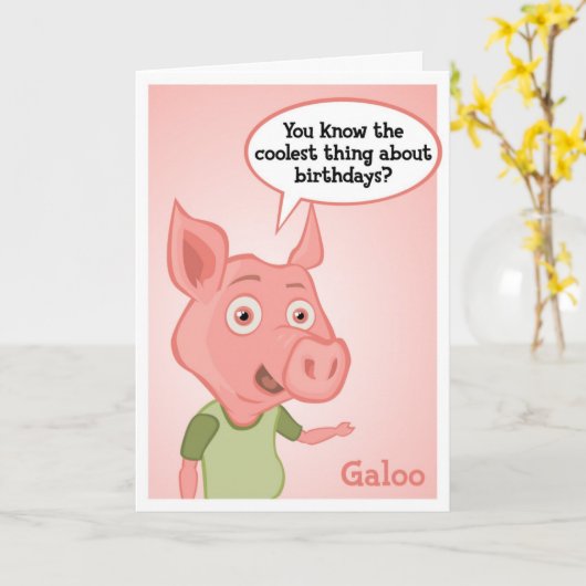 Carte d'anniversaire de Galoo (Fleur jaune)