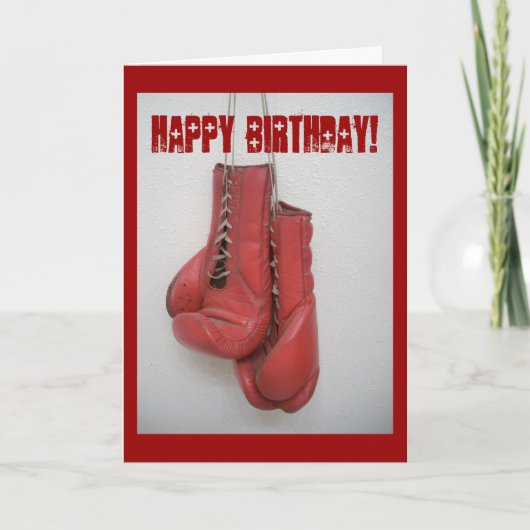 Carte d'anniversaire de gants de boxe (Devant)