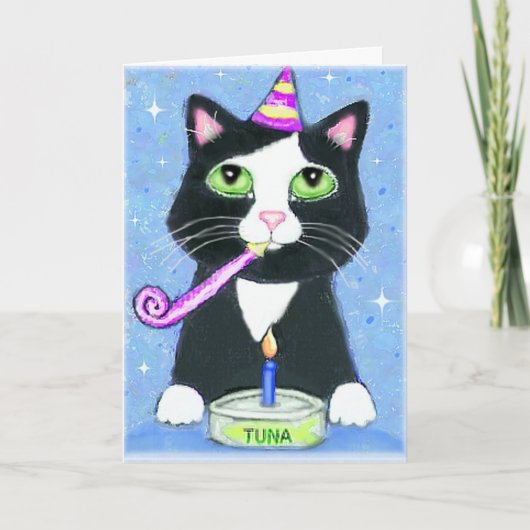 Carte d'anniversaire de garçon Amoureux des chats (Devant)