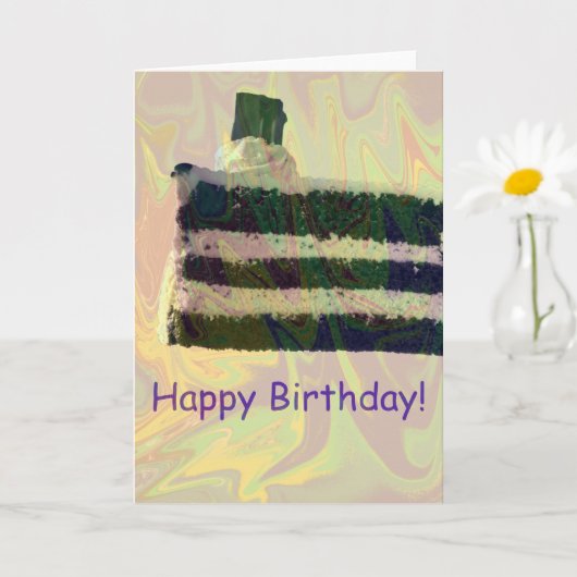 Carte d'anniversaire de gâteau (Petite plante)
