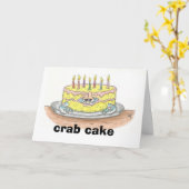 Carte d'anniversaire de gâteau de CRABE (Fleur jaune)