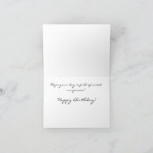 Carte d'anniversaire de gâteau et de café (Intérieur)