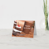 Carte d'anniversaire de gâteau et de café (Devant)