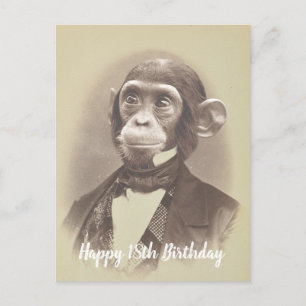 Carte d'anniversaire de Gentleman Chimpanzee