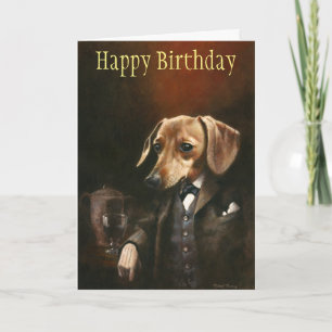 Carte d'anniversaire de Gentleman Dachshund