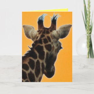 carte d'anniversaire de girafe