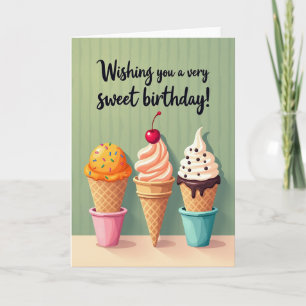 Carte d'anniversaire de glace Joyeuse