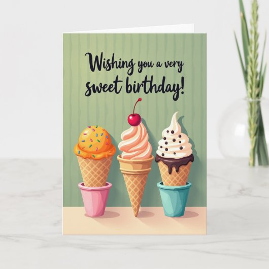 Carte d'anniversaire de glace Joyeuse (Devant)