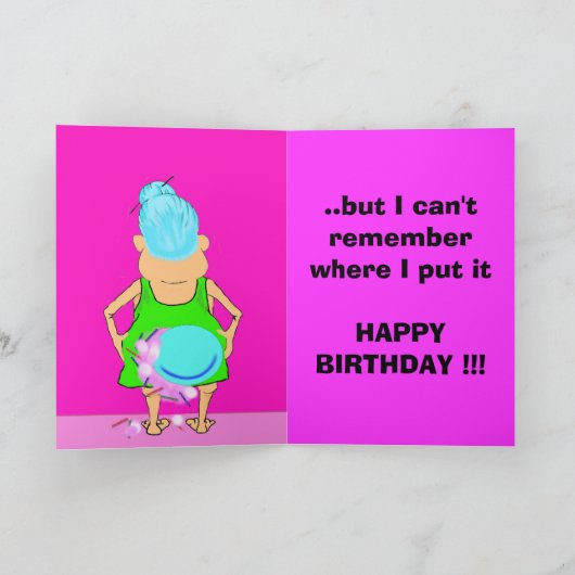 Carte d'anniversaire de Gladys (Intérieur)