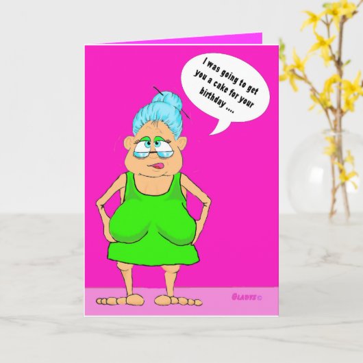 Carte d'anniversaire de Gladys (Fleur jaune)