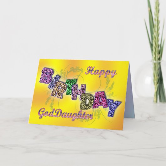 Carte d'anniversaire de goddgirl avec texte floral (Devant)