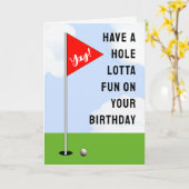 Carte d'anniversaire de golf (Fleur jaune)