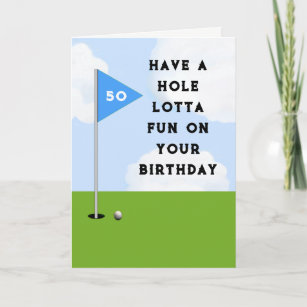 Carte d'anniversaire de golf