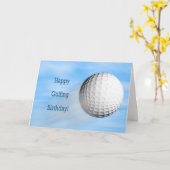 Carte d'anniversaire de golf (Fleur jaune)