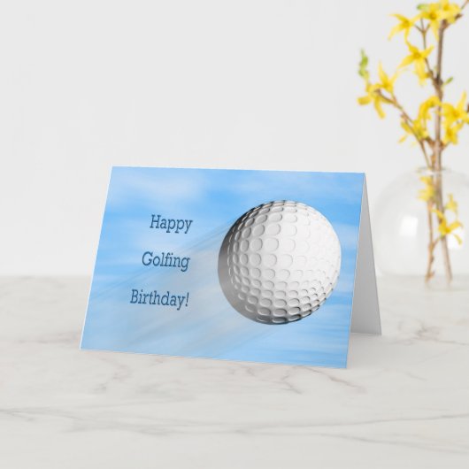 Carte d'anniversaire de golf (Fleur jaune)