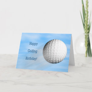 Carte d'anniversaire de golf