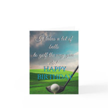 Carte d'anniversaire de golf