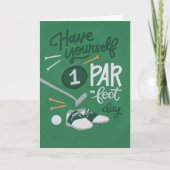 Carte d'anniversaire de golf Guy ou Woman avec Hum (Devant)