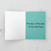 Carte d'anniversaire de golf Happy Birdie Day (Intérieur)