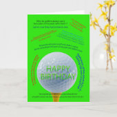 Carte d'anniversaire de Golf Jokes (Fleur jaune)