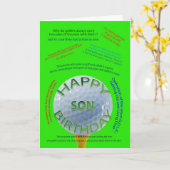 Carte d'anniversaire de Golf Jokes pour fils (Fleur jaune)