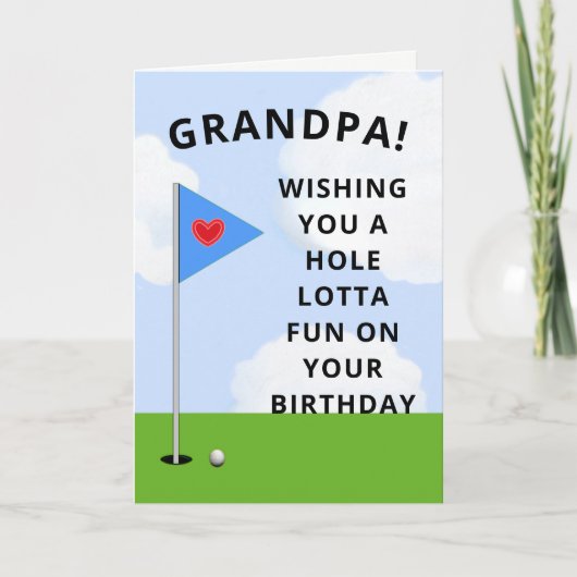 Carte d'anniversaire de golf Papy (Devant)