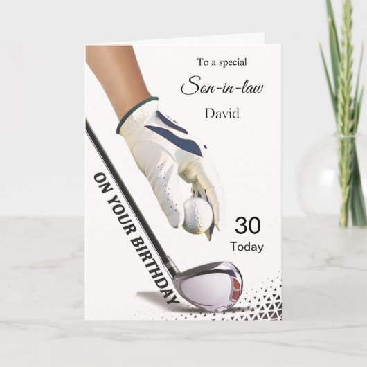 Carte d'anniversaire de golf personnalisée (Devant)