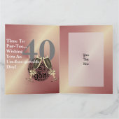 Carte d'anniversaire de golf personnalisée pour da (Intérieur)