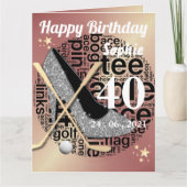 Carte d'anniversaire de golf personnalisée pour da (Devant)