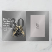 Carte d'anniversaire de golf personnalisée pour fr (Intérieur)