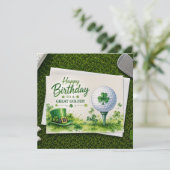 Carte d'anniversaire de golf sur le thème de la Sa (Debout devant)