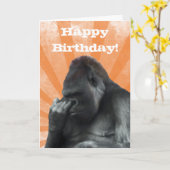 Carte d'anniversaire de Gorilla (Fleur jaune)