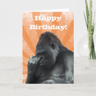 Carte d'anniversaire de Gorilla