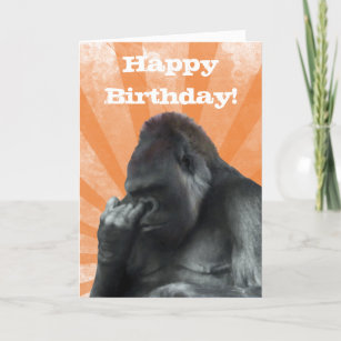 Cartes Drole Singe D Anniversaire Zazzle Be