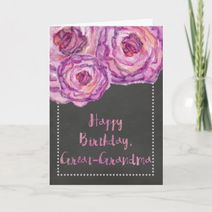 Carte d'anniversaire de grand-grand-grand-mère Ros