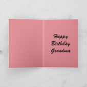 Carte d'anniversaire de grand-maman (Intérieur)