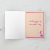 Carte d'anniversaire de grand-mère avec empreintes (Intérieur)