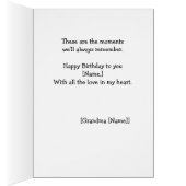 Carte d'anniversaire de grand-mère entièrement per (Intérieur (Droit))