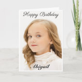 Carte d'anniversaire de grande photo personnalisée (Devant)