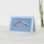 Carte d'anniversaire de Grandson avec Royal Tern B<br><div class="desc">Cette sterne royale aux ailes déployées en vol a été photographiée sur l'île de Sanibel,  en Floride.  Il fait une excellente couverture pour un salut d'anniversaire.</div>