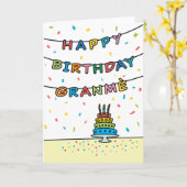 Carte d'anniversaire de Granmomy (Fleur jaune)