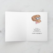 Carte d'anniversaire de Great Grand-fils avec chie (Intérieur)